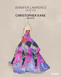 Stylight recrea el vestido de Jennifer Lawrence de Dior con el toque de Christoper Kane