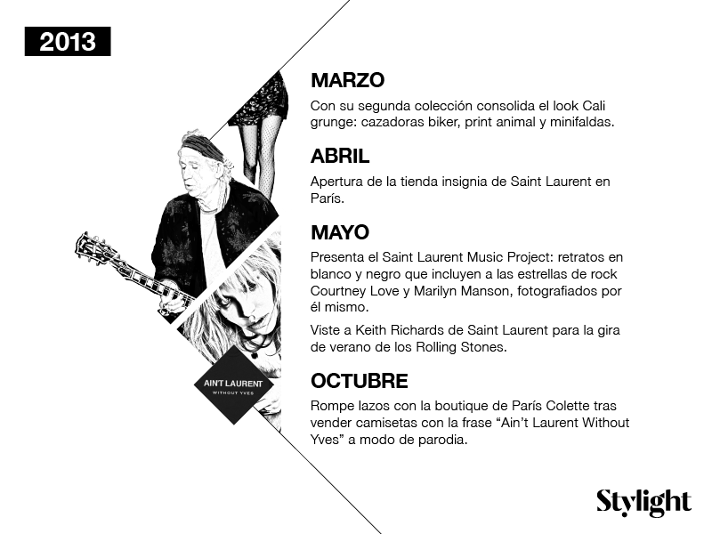 Stylight presenta el éxito de Hedi Slimane en Saint Laurent en 2013