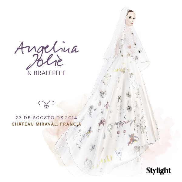 Stylight - Top 8 Vestidos de Novia de las Celebrities - Angelina Jolie - Sin Texto